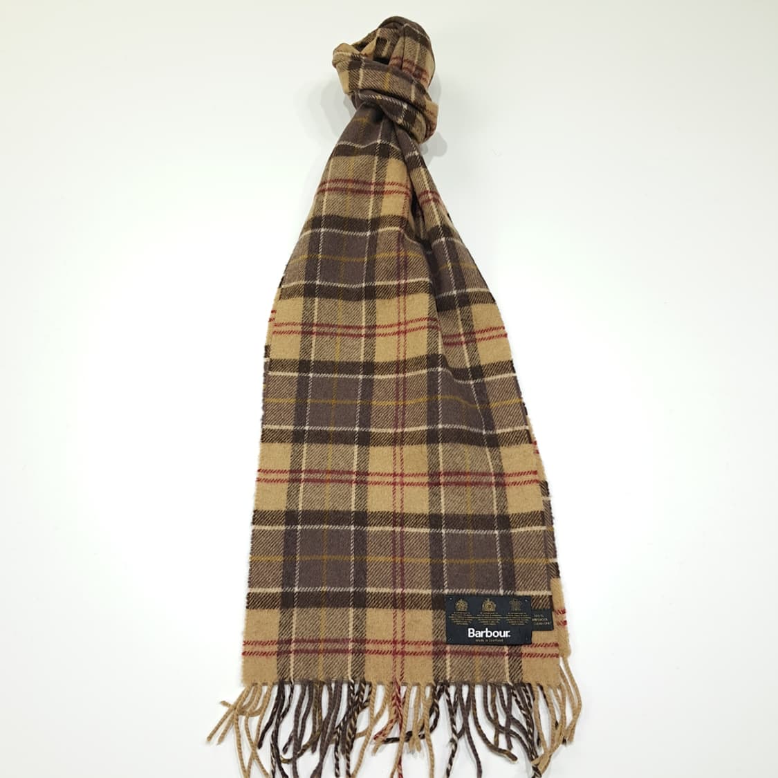 MX450 바버 스코틀랜드판 램스울 3로얄워런트 베이지 머플러 목도리 상품이미지1