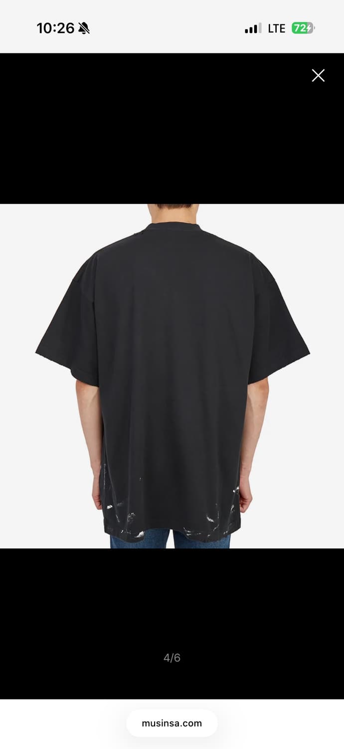 발렌시아가 메탈리카 로고  남녀공용 반팔 상품이미지2