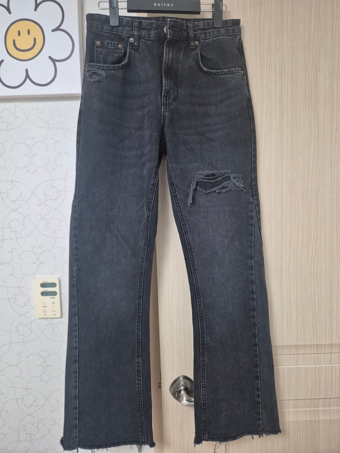 zara 자라 디스트로이드 플레어진 (블랙/38) 상품이미지1