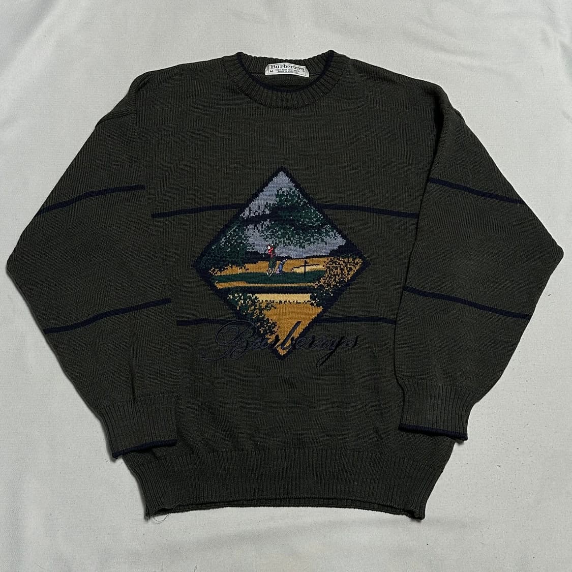 M 버버리 90s 골프맨 퓨어뉴 울 니트 상품이미지2