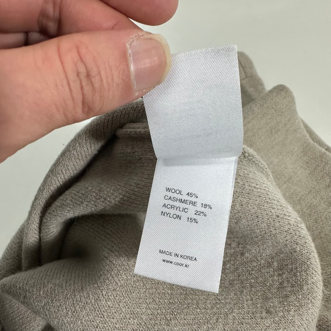 S 95 COOR 쿠어 오트밀 캐시미어혼방 라운드니트 상품이미지7
