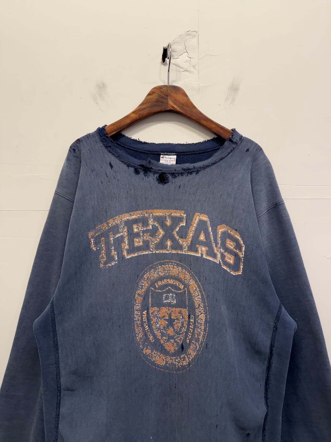 90s USA 빈티지 챔피온 리버스위브 TEXAS 스웻 셔츠 상품이미지2