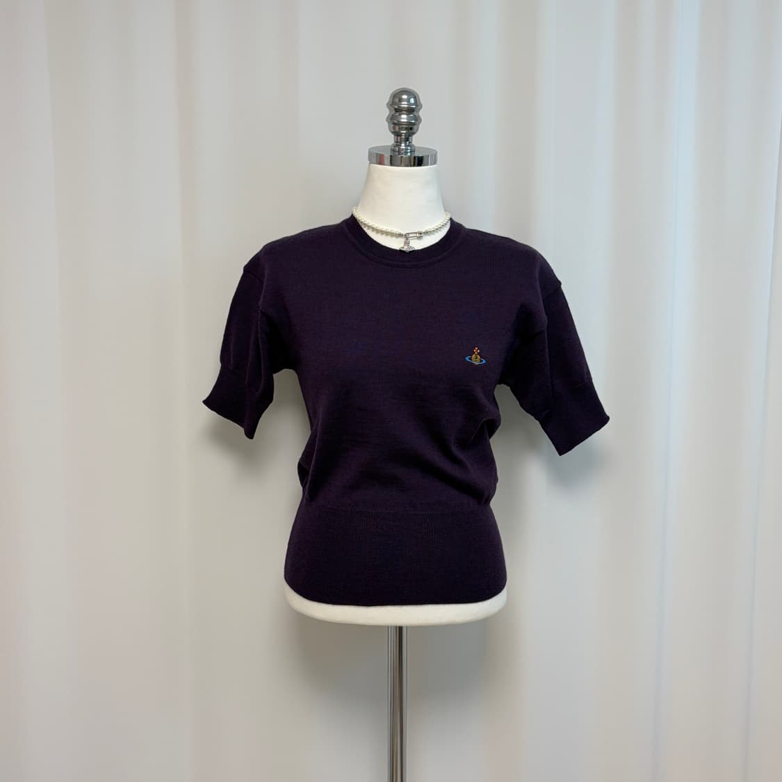 비비안웨스트우드 임포트 퍼플 반팔 니트 상품이미지2