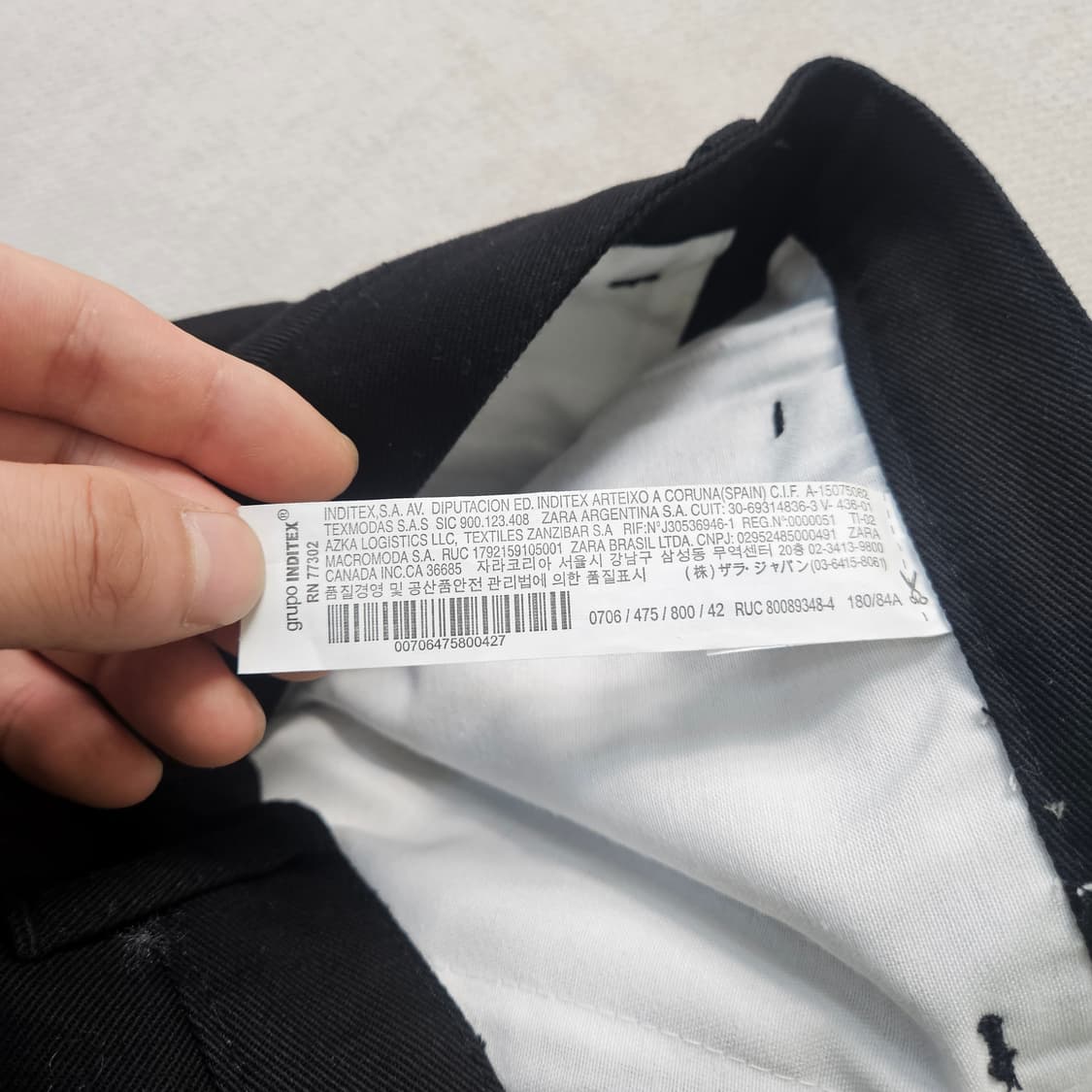 42 새상품 자라 블랙 코튼 팬츠 0330Y 상품이미지4