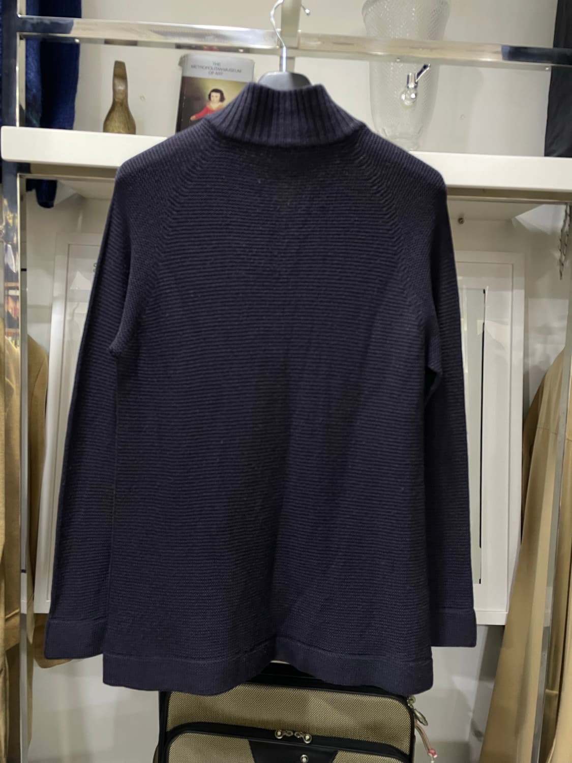 아르마니/딥퍼플 반집업니트티(S) 상품이미지2