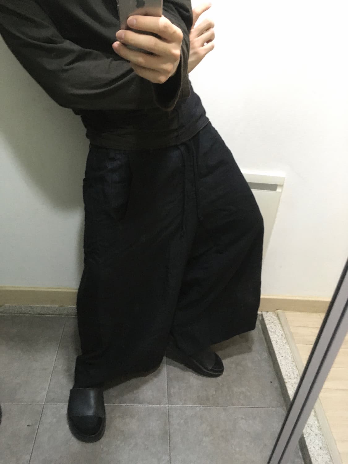 요지 야마모토 와이드 사루엘 배기팬츠 상품이미지1