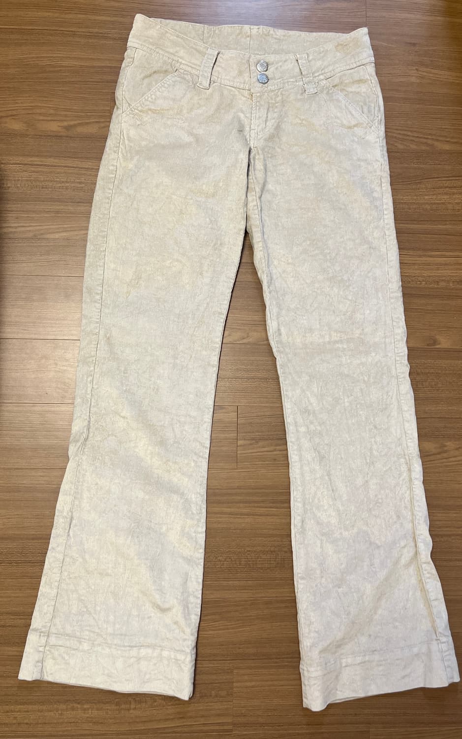 골드 아이보리 골덴 바지 상품이미지2