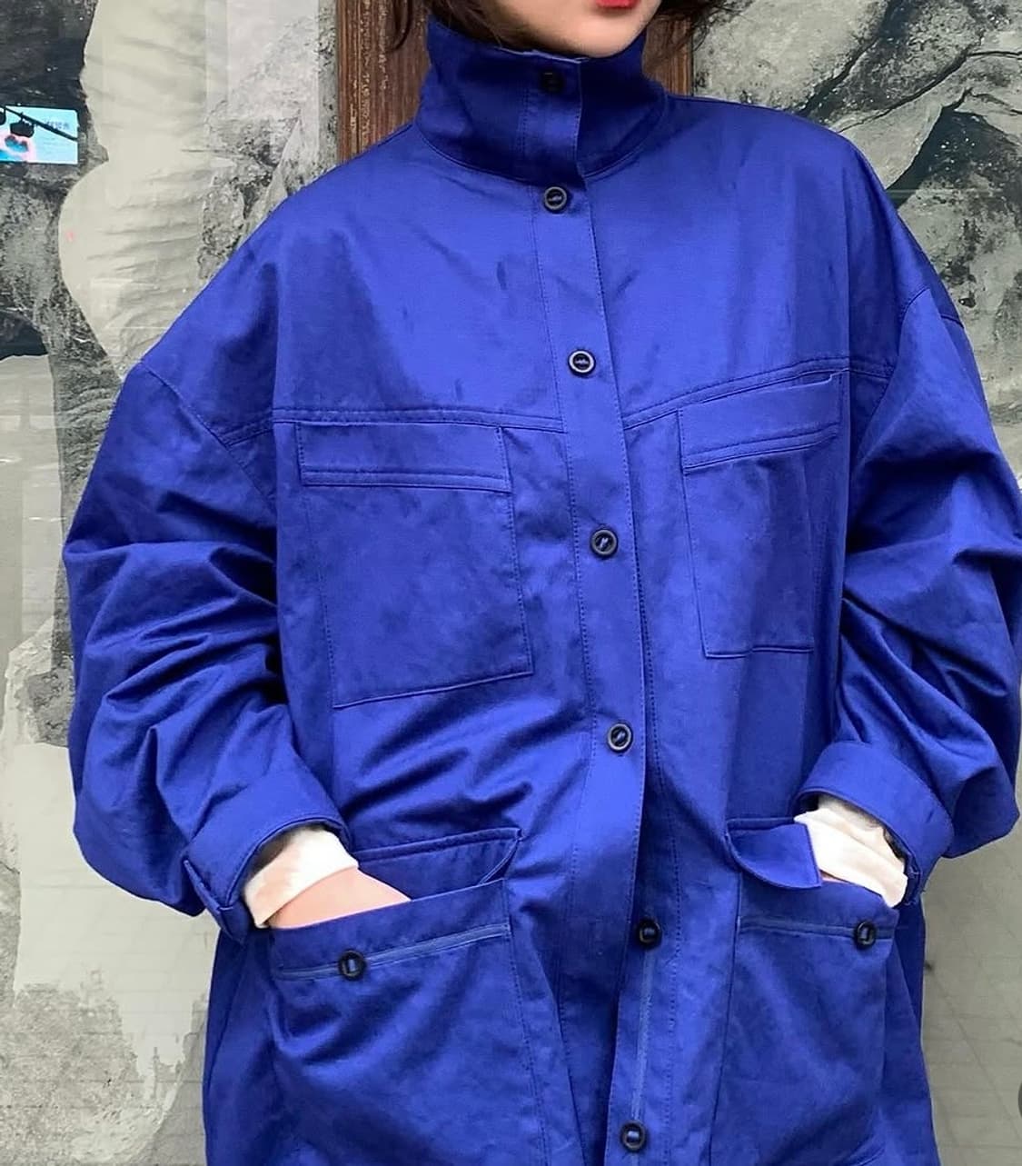 에토스 블루 셔츠 자켓 상품이미지1