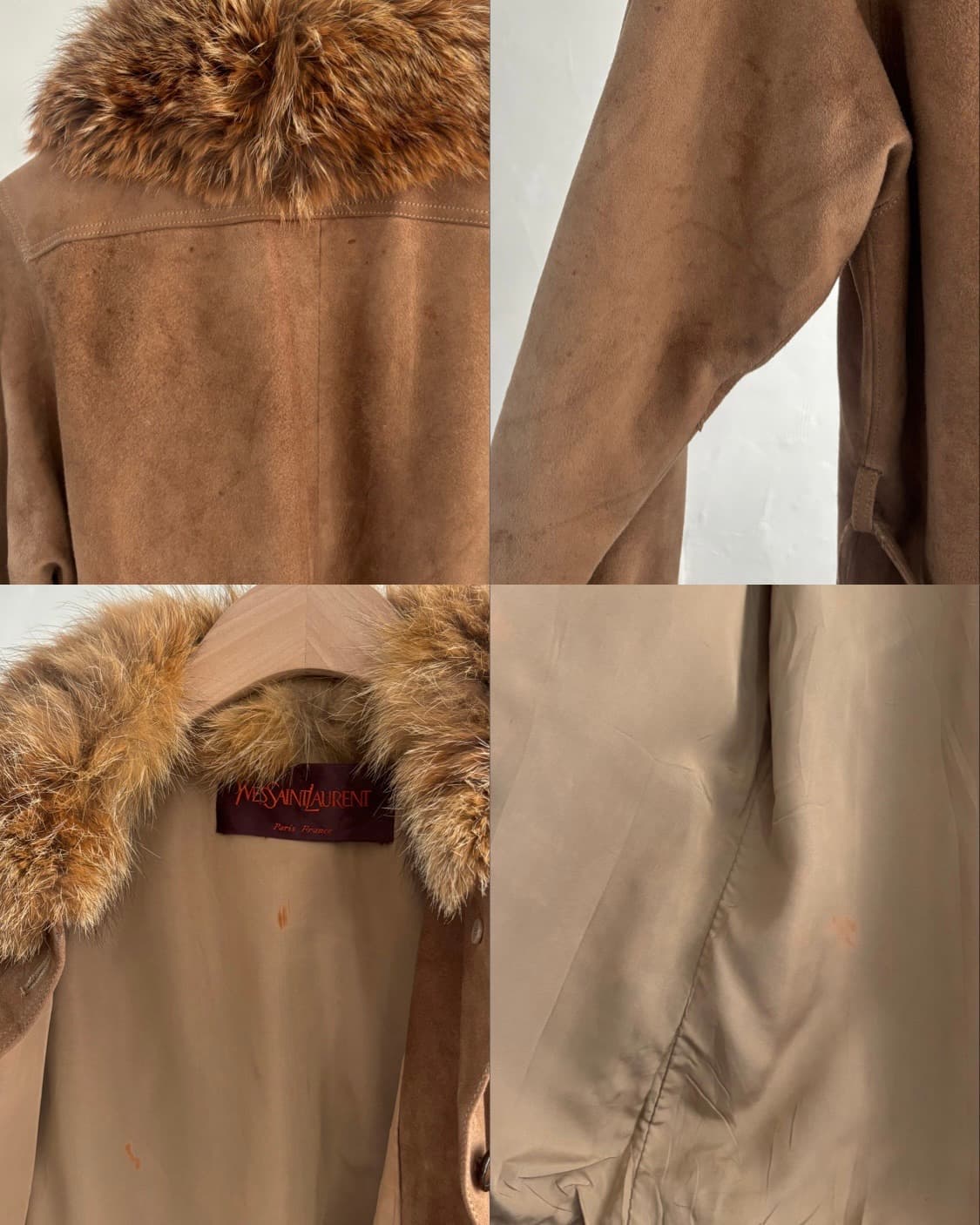 Yves Saint Laurent 입생로랑 90s 퍼트리밍 스웨이드 자켓 상품이미지10