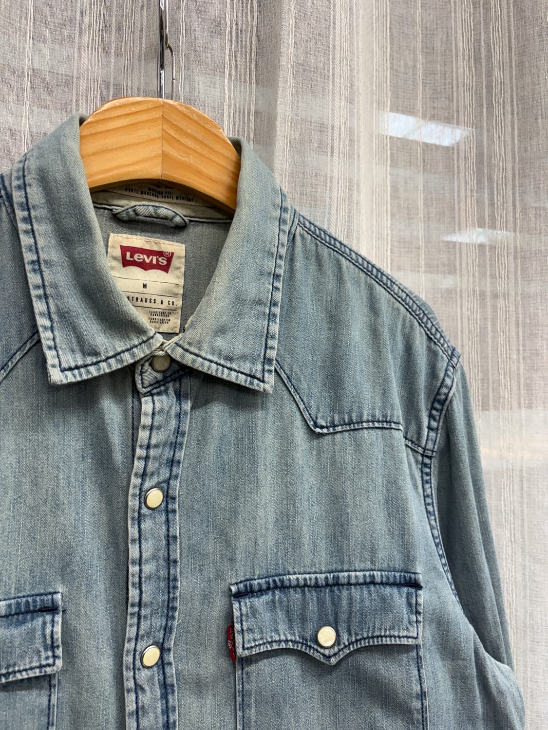 Levis 리바이스 빈티지 웨스턴 중청 데님 셔츠 상품이미지3