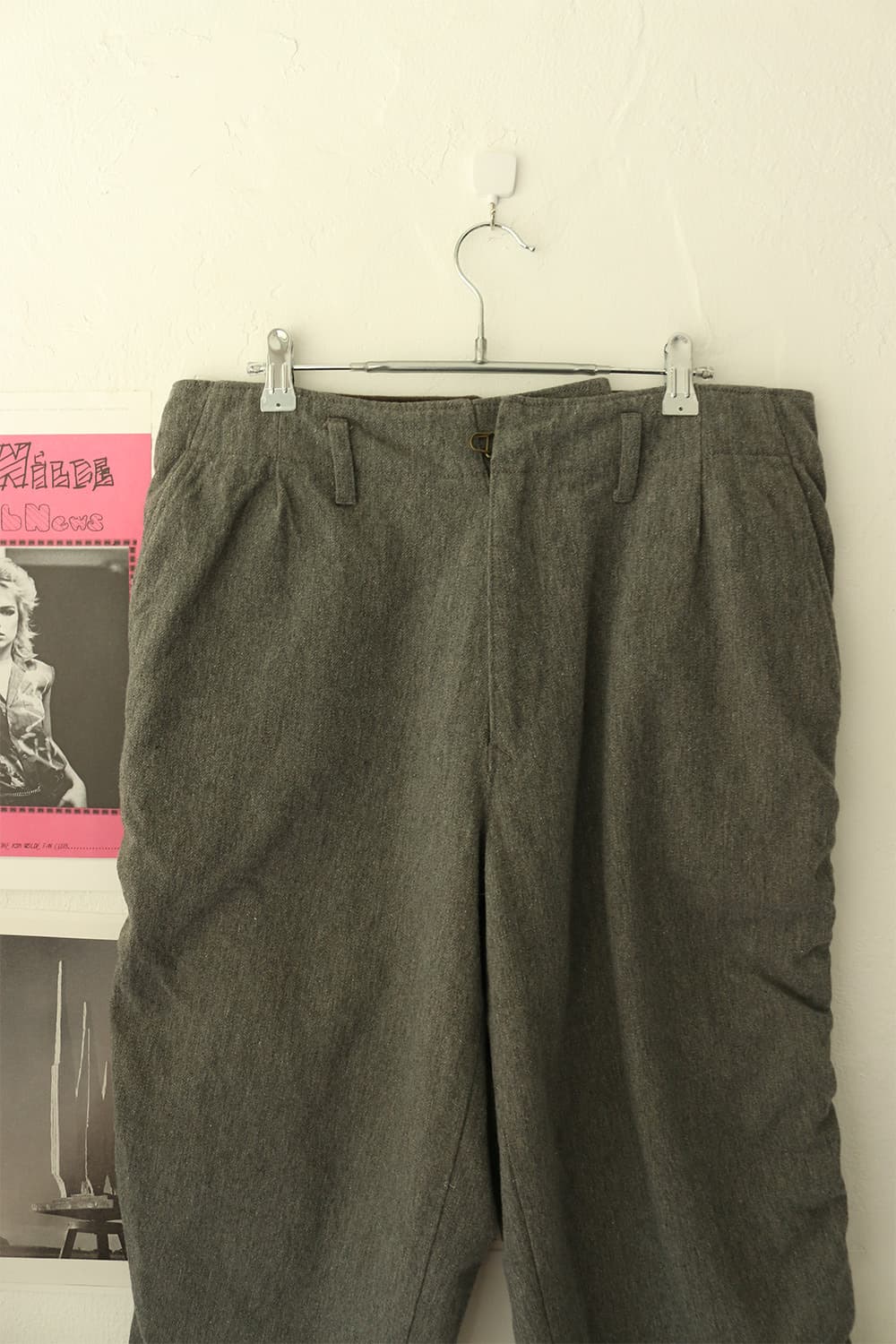 컬러 비콘 그레이 개더 울 트라우저  상품이미지5