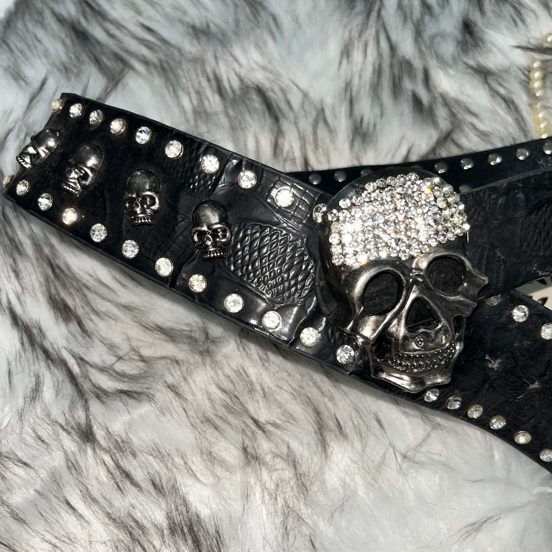 펑크 스컬팬던트 벨트 상품이미지2