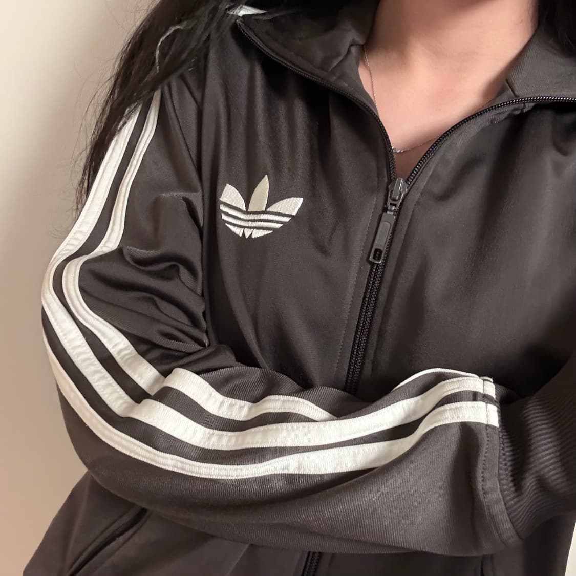 아디다스 대대장 초코브라운 져지 트랙탑 상품이미지1