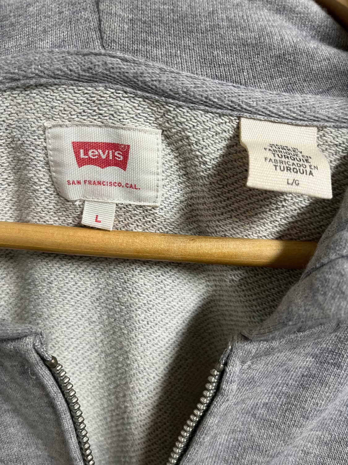리바이스 회색 후드집업 상품이미지4