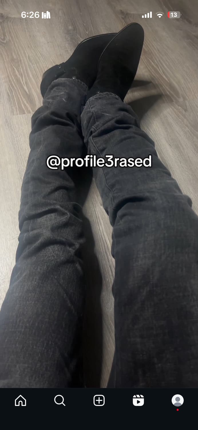 생로랑 크로커다일 이펙트 와이어트 하네스 부츠 상품이미지5