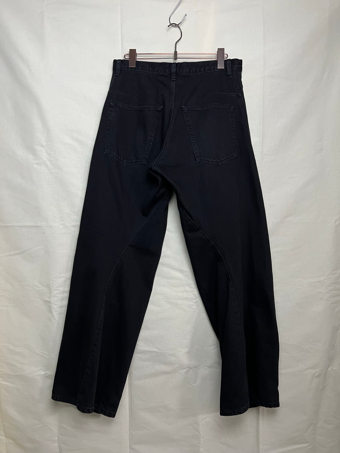 NVRFRGT 트위스트 와이드 페이드 진 상품이미지2