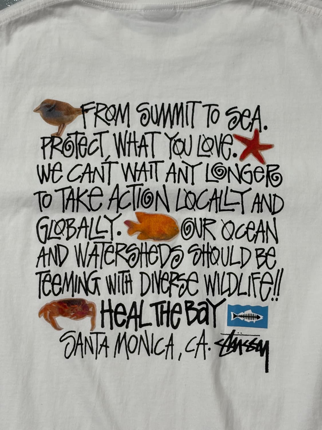 스투시(Stussy) X 힐 더 베이 콜라보 반팔 티셔츠 상품이미지5