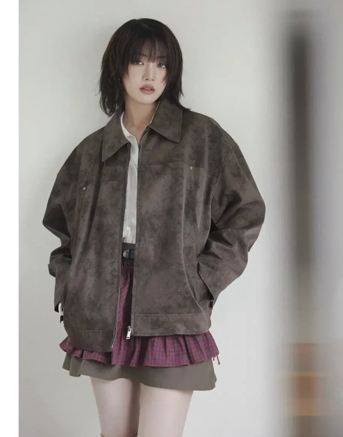 택 o 새상품) 레이브 오버핏 스웨이드 자켓 상품이미지1