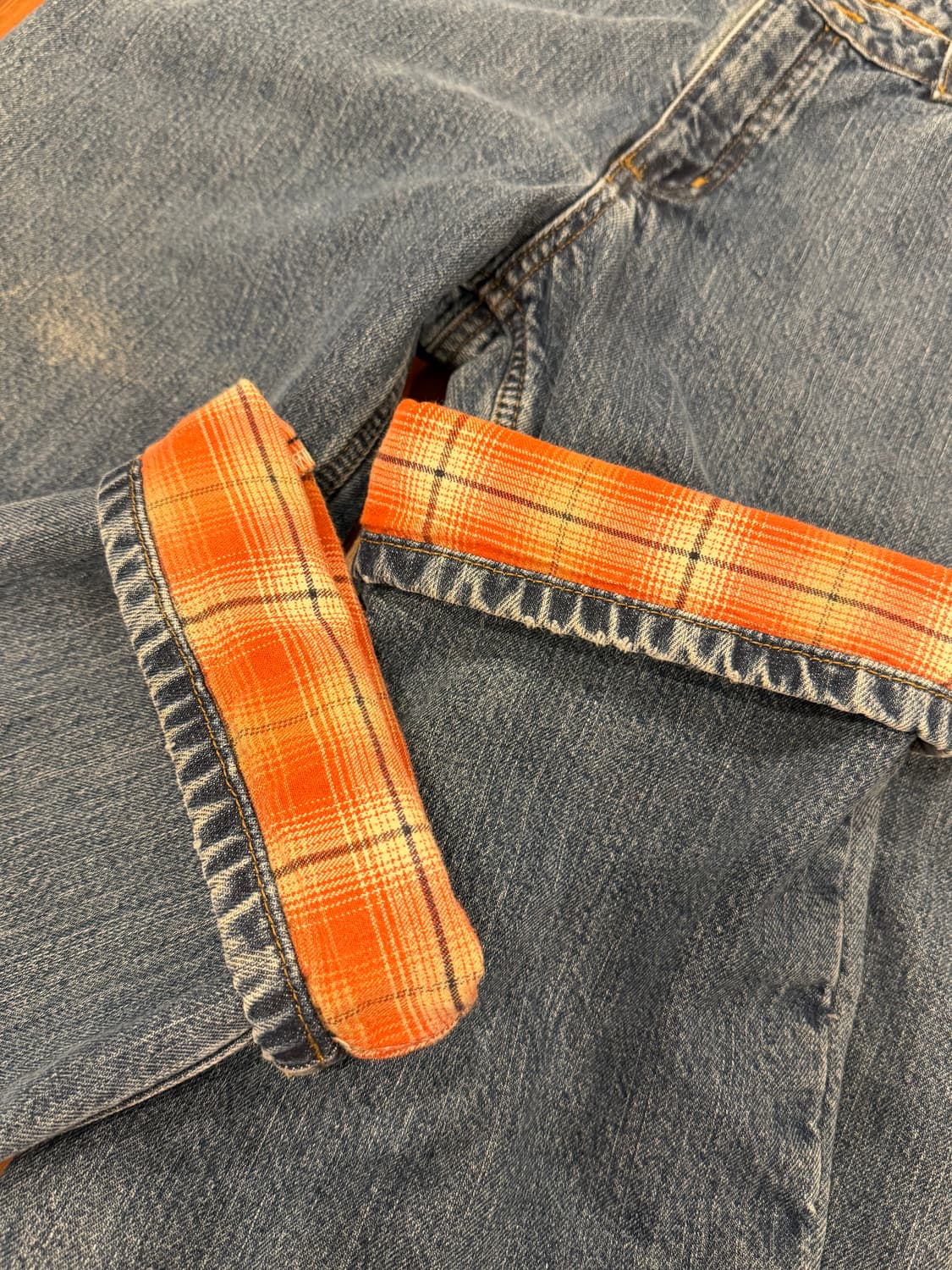 00s Carhartt 칼하트 플란넬 데님 팬츠 (33inch) 상품이미지9