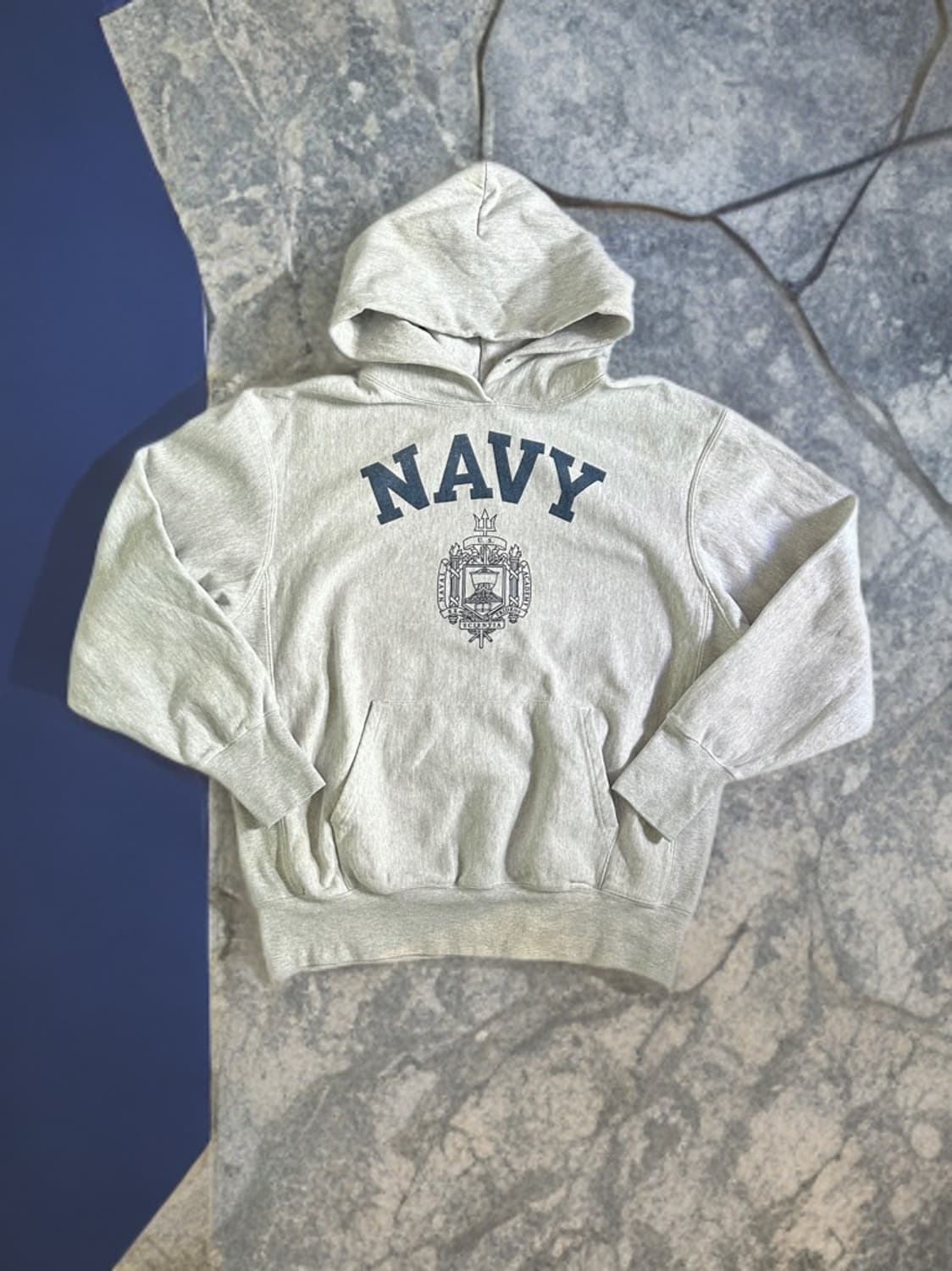 90s 챔피온 naval academy 리버스위브 후디 미국 생산 상품이미지1