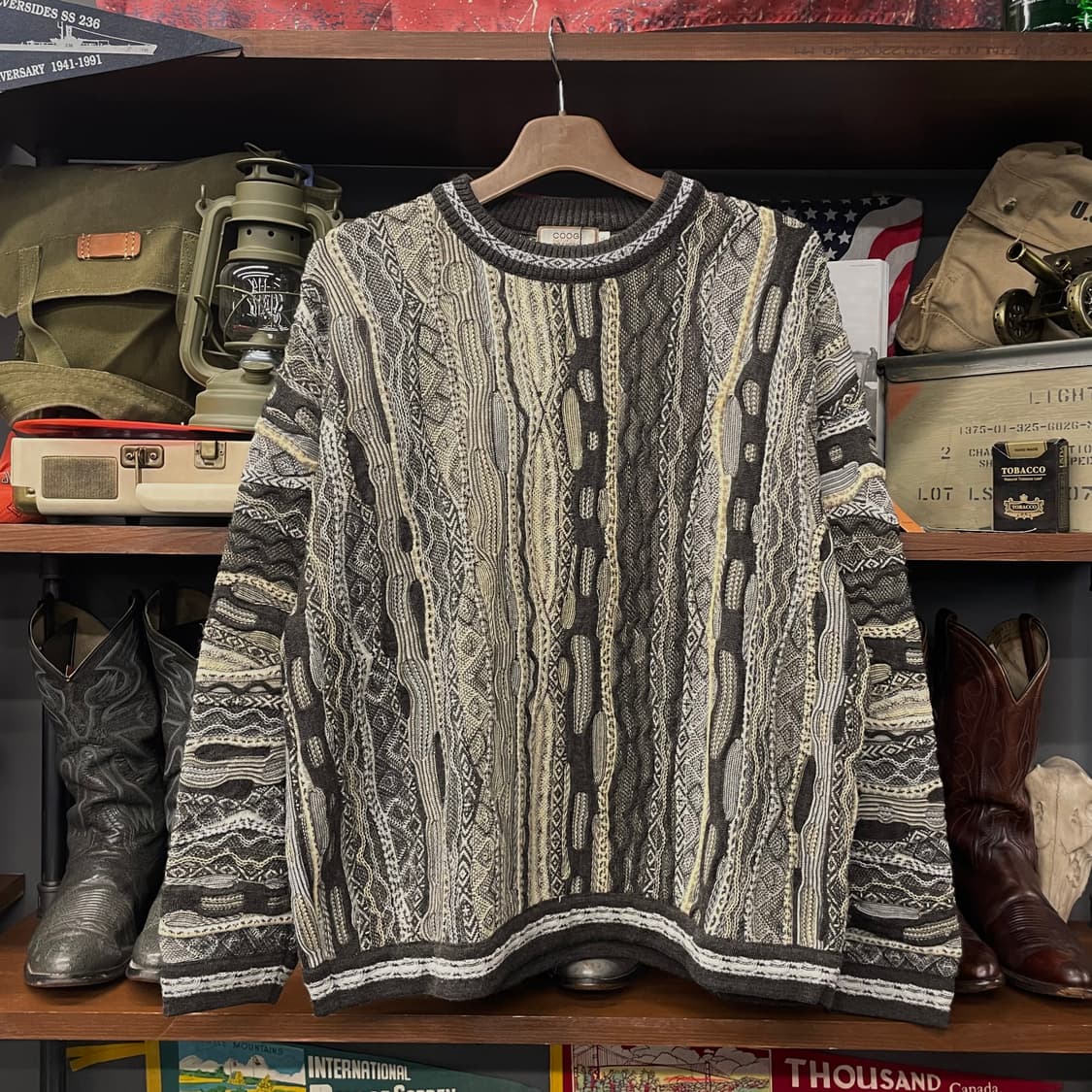 쿠지 COOGI 오리지널 3D 케이블 빈티지 힙합 니트 스웨터 N398 상품이미지1