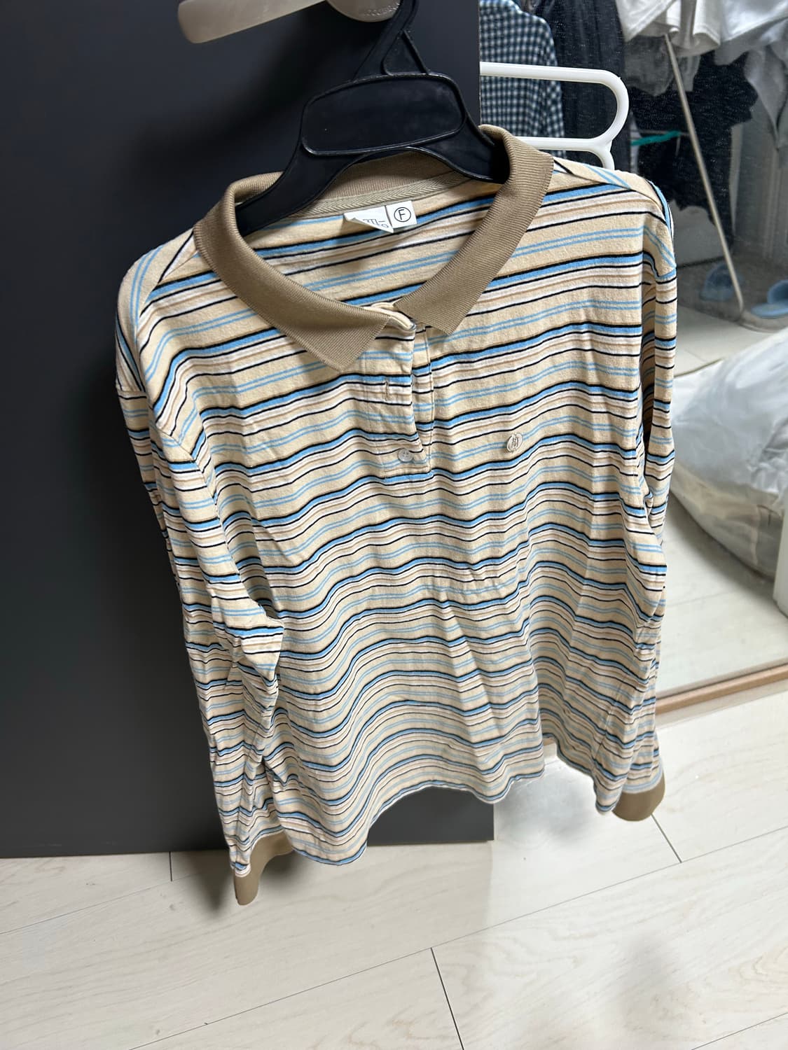 파르티멘토우먼 스트라이프 긴팔 폴로티 상품이미지3