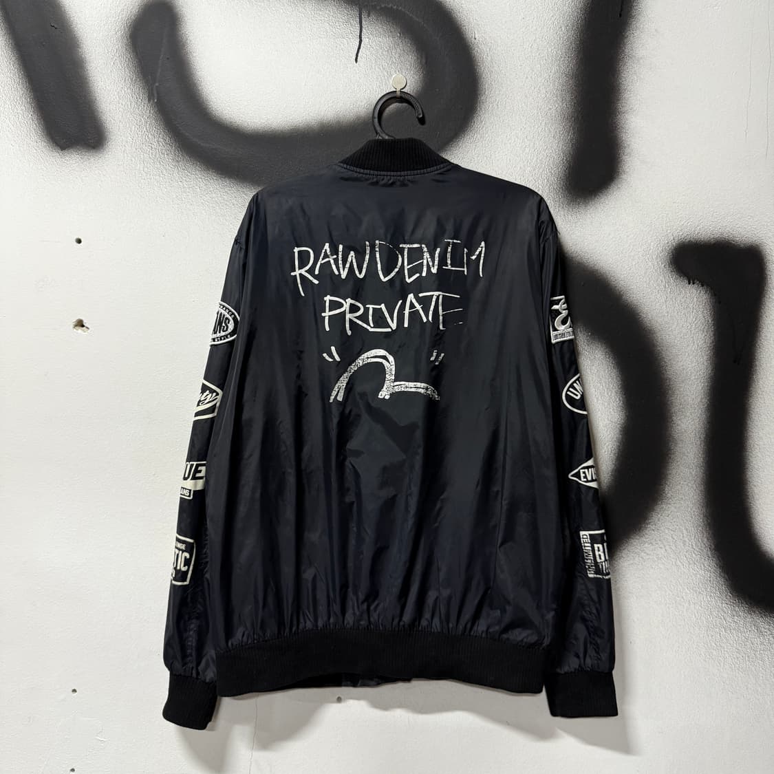 Evisu 에비수 올드스쿨 멀티 프린팅 우븐 집업 바시티 자켓 상품이미지2