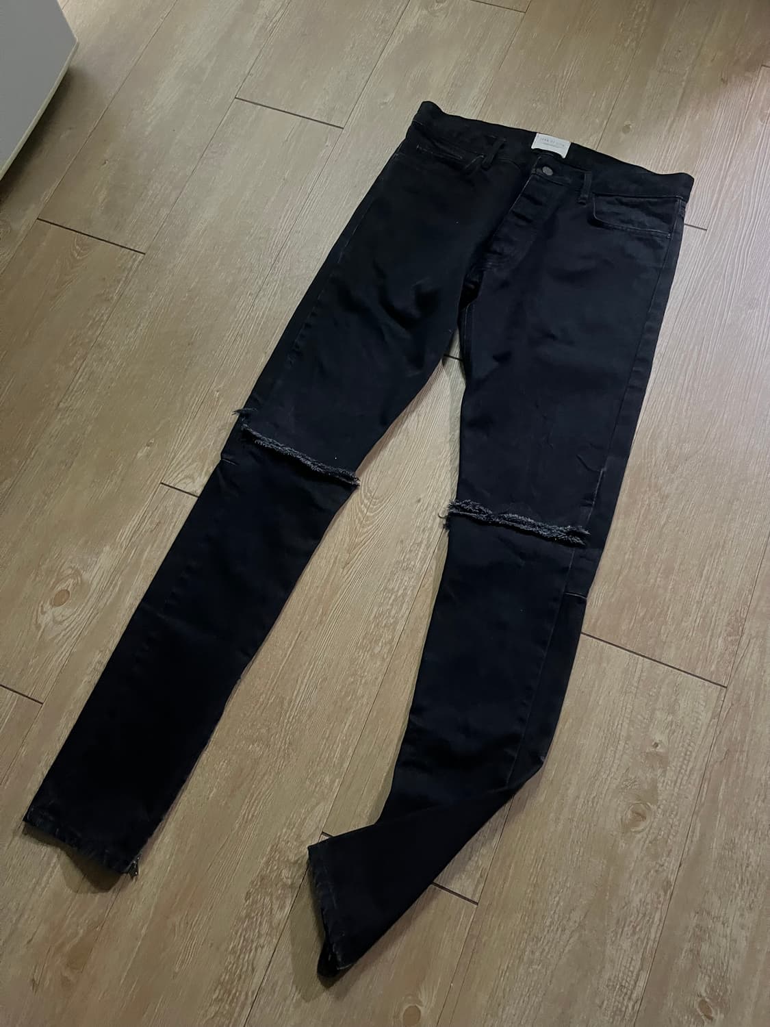 피어오브갓 디스트로이드 지퍼 데님진 상품이미지2