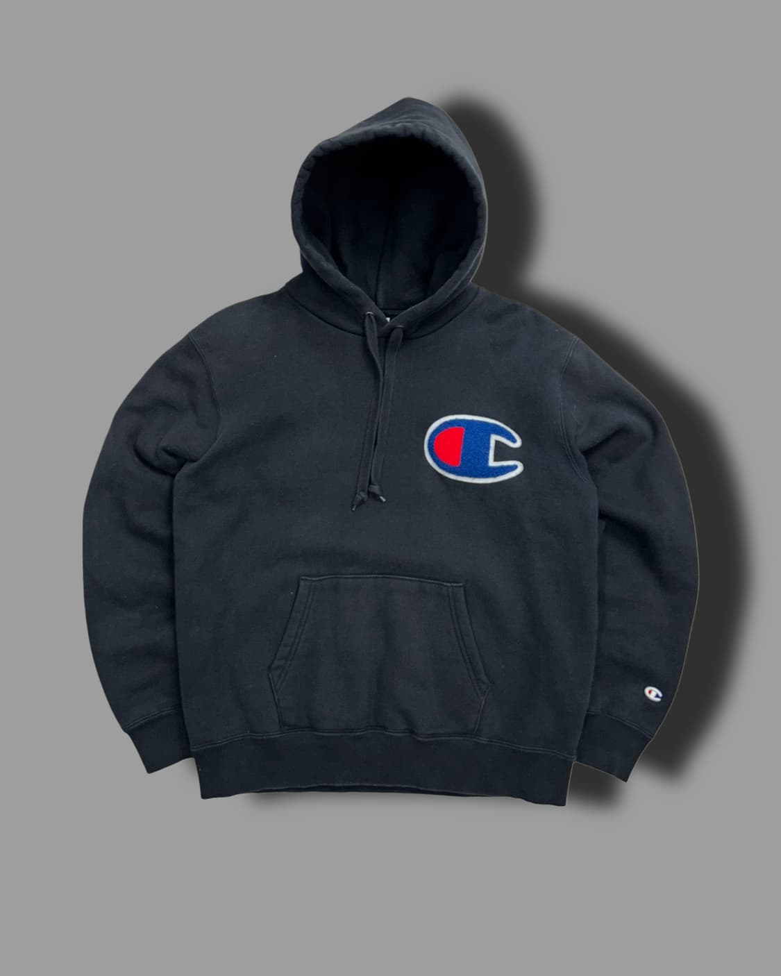 챔피온 블랙 빅C로고 후드티 L 상품이미지4