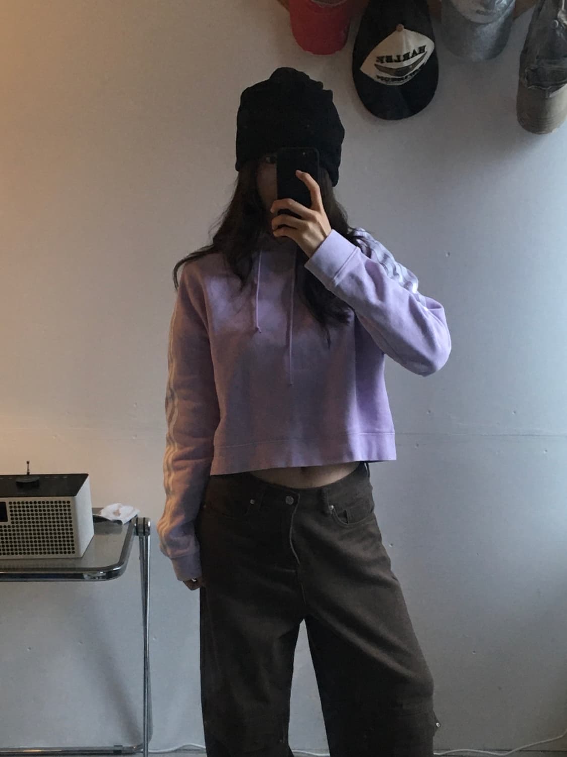 아디다스 사이드라인 크롭 후드티 상품이미지1