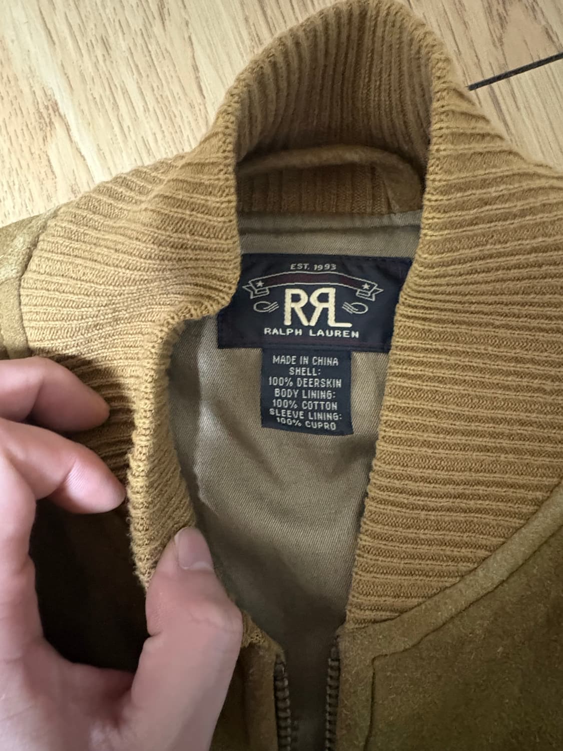 RRL 디어스킨 러프아웃 A-2 재킷 L 상품이미지2