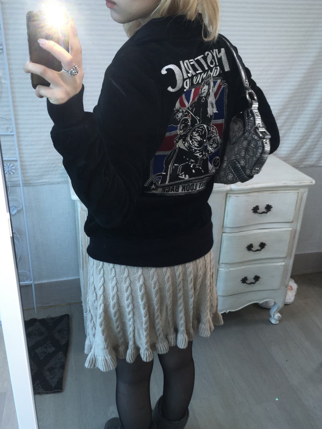 빈티지 히스테릭글래머 바이커 블루종 y2k 스트릿 갸루 펑키 일본빈티지 상품이미지4