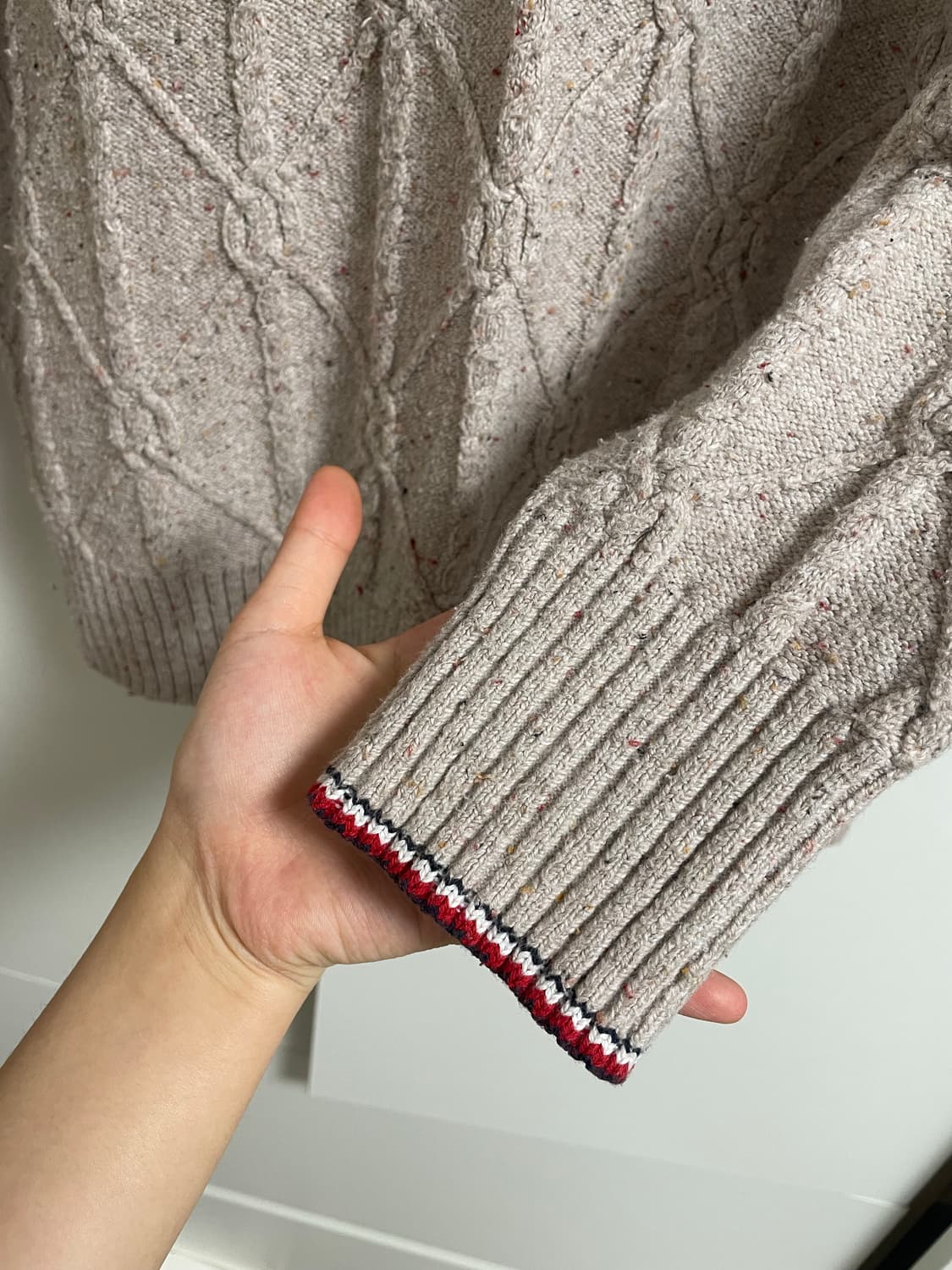 타미 케이블 브이넥 니트 Tommy Hilfiger cable knit 상품이미지5