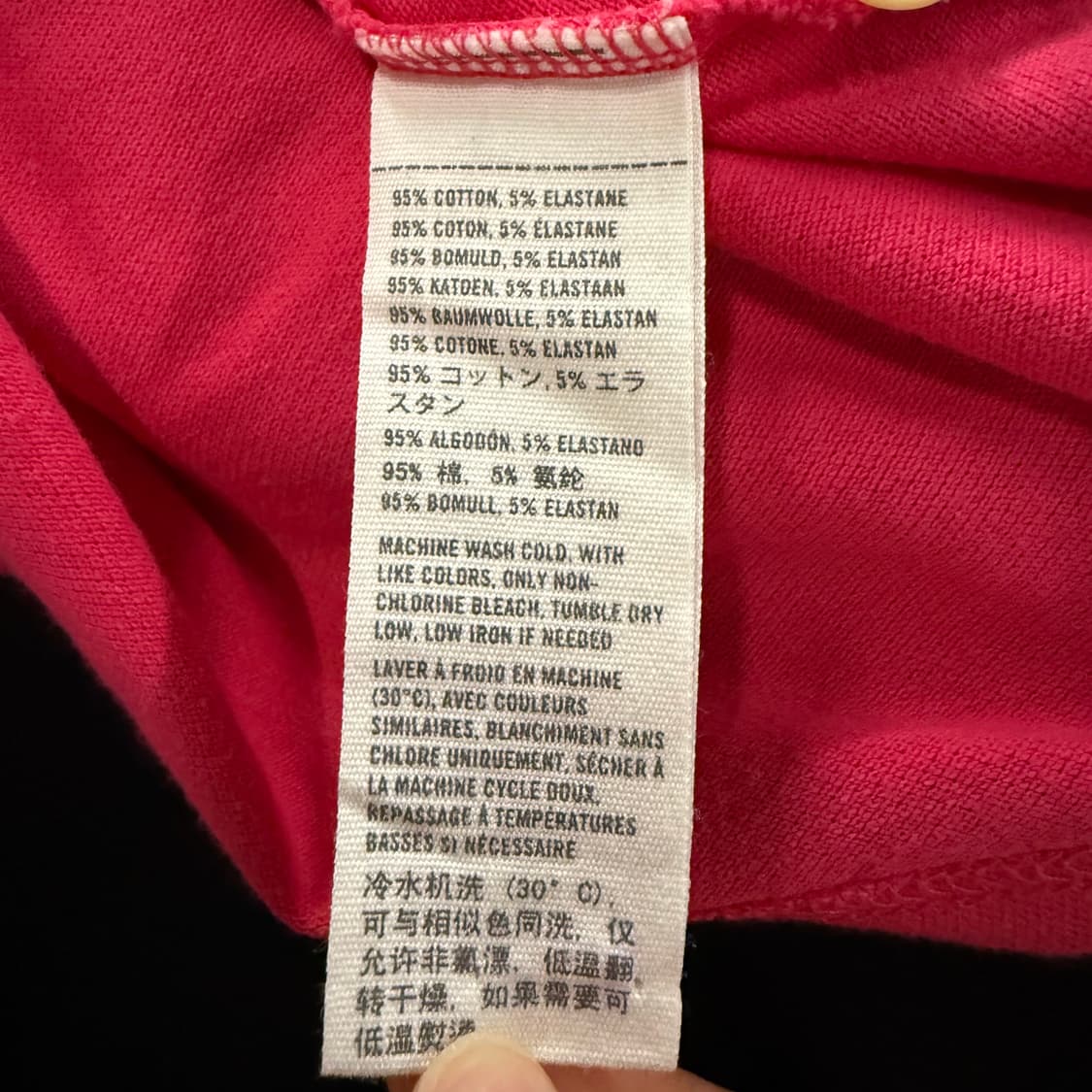 아베크롬비 핫핑크 카라 딱붙 슬림핏 반팔 티 상품이미지5