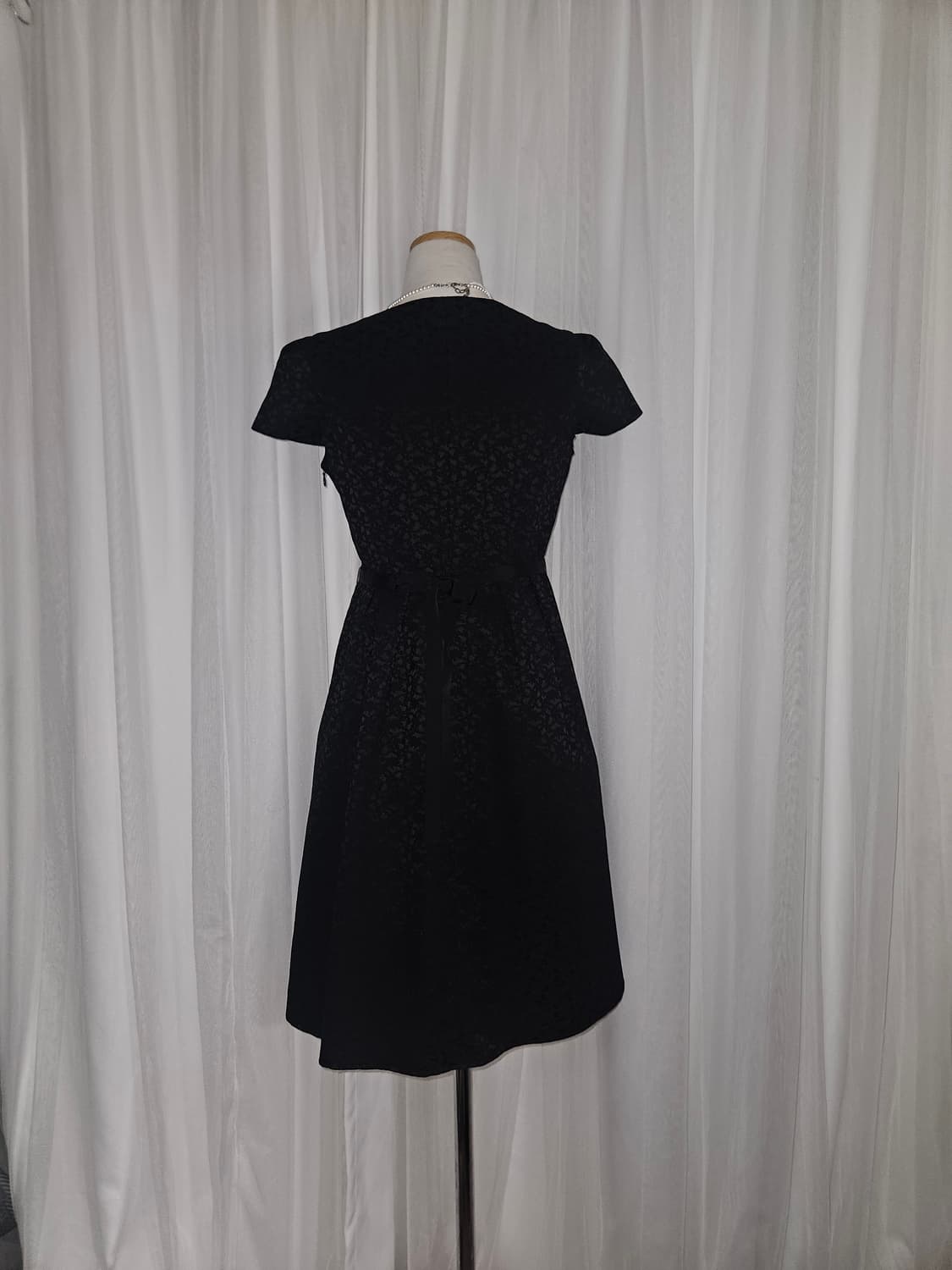 빈티지 다크 로걀🖤히메 자카드 블랙 드레스 상품이미지3