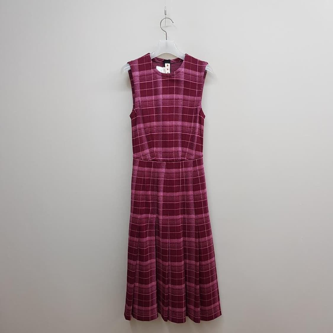 마르니 MARNI  체크 슬리브리스 플레어 원피스 38사이즈 상품이미지2