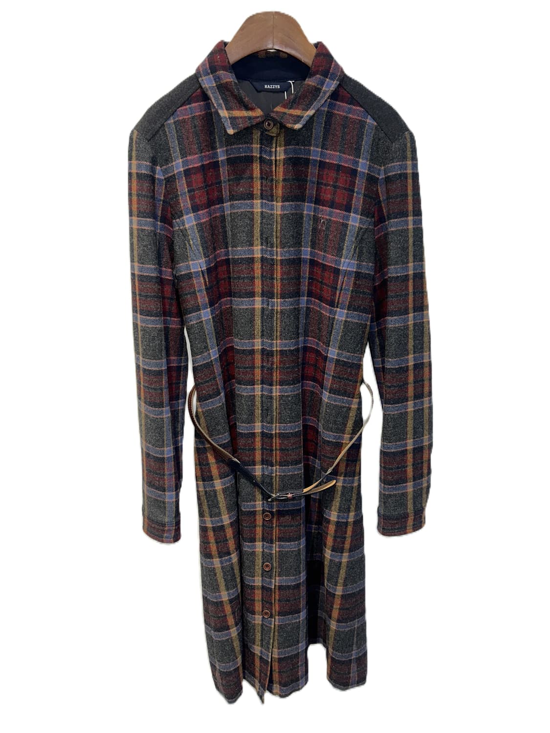 헤지스 체크 울 코트 상품이미지1