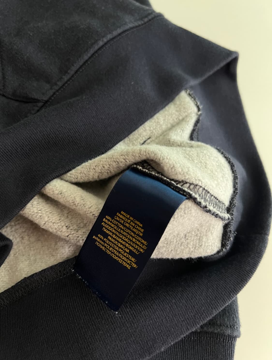 폴로 랄프로렌 보이즈 후드 럭비 셔츠 / 네이비 옐로 그린 배색 상품이미지3