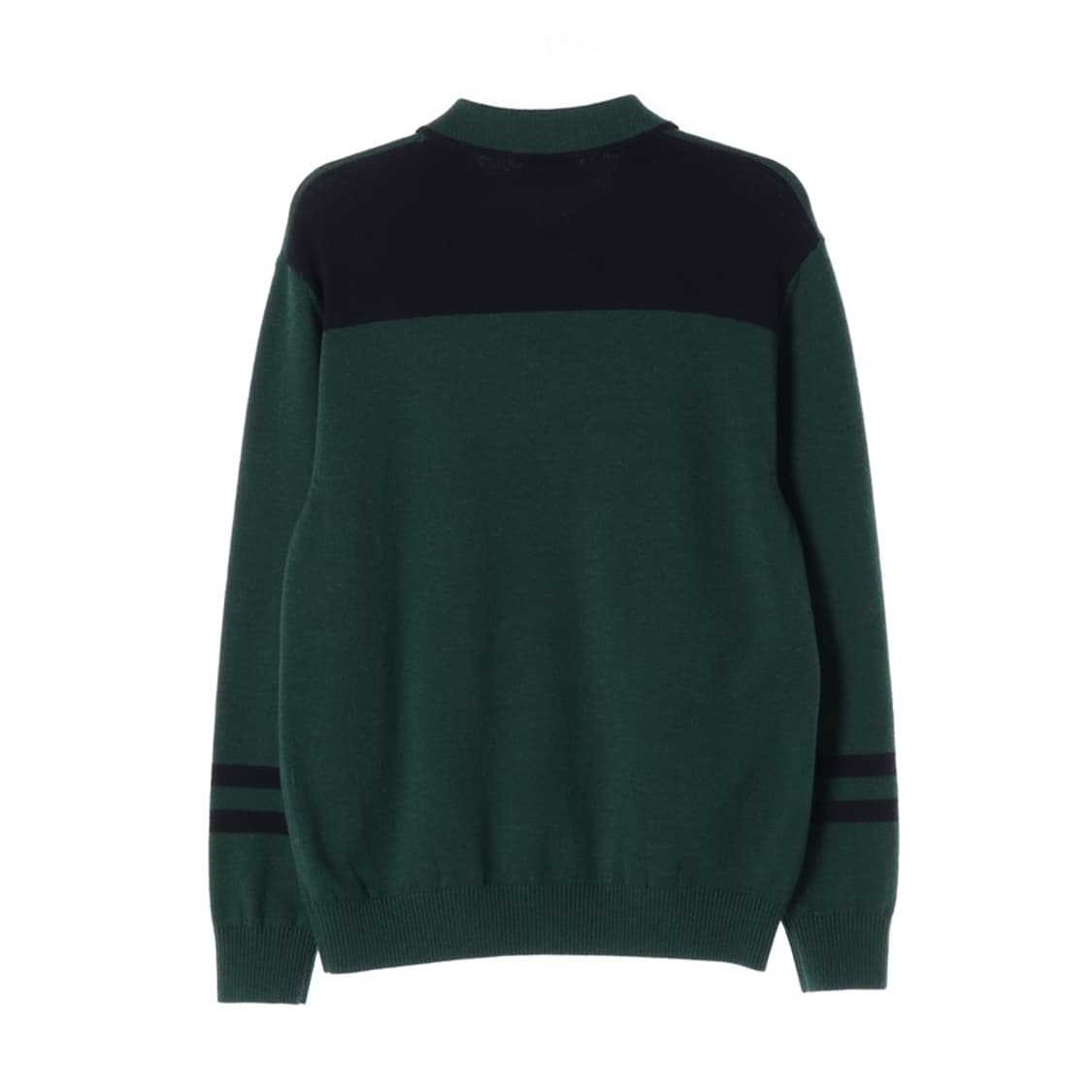 베네통 STILE 남성 배색 카라 니트 그린 XL 상품이미지2