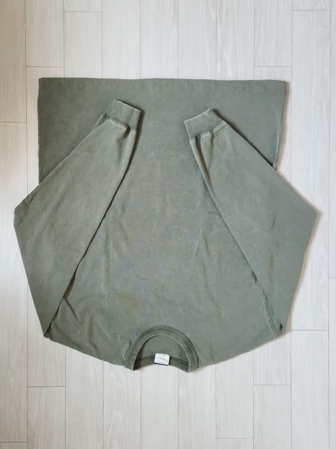 아웃스탠딩 빈티지 워싱 롱슬리브 올리브 상품이미지1