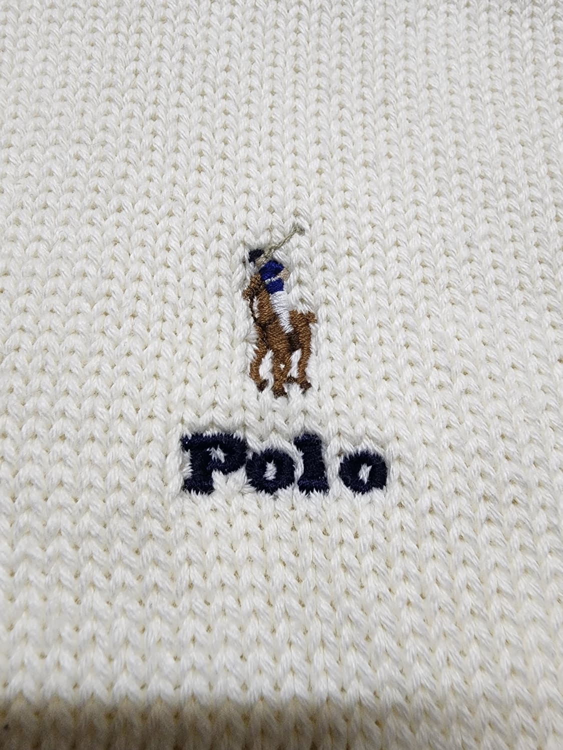 폴로 랄프로렌 하프집업 니트 아이보리 상품이미지4