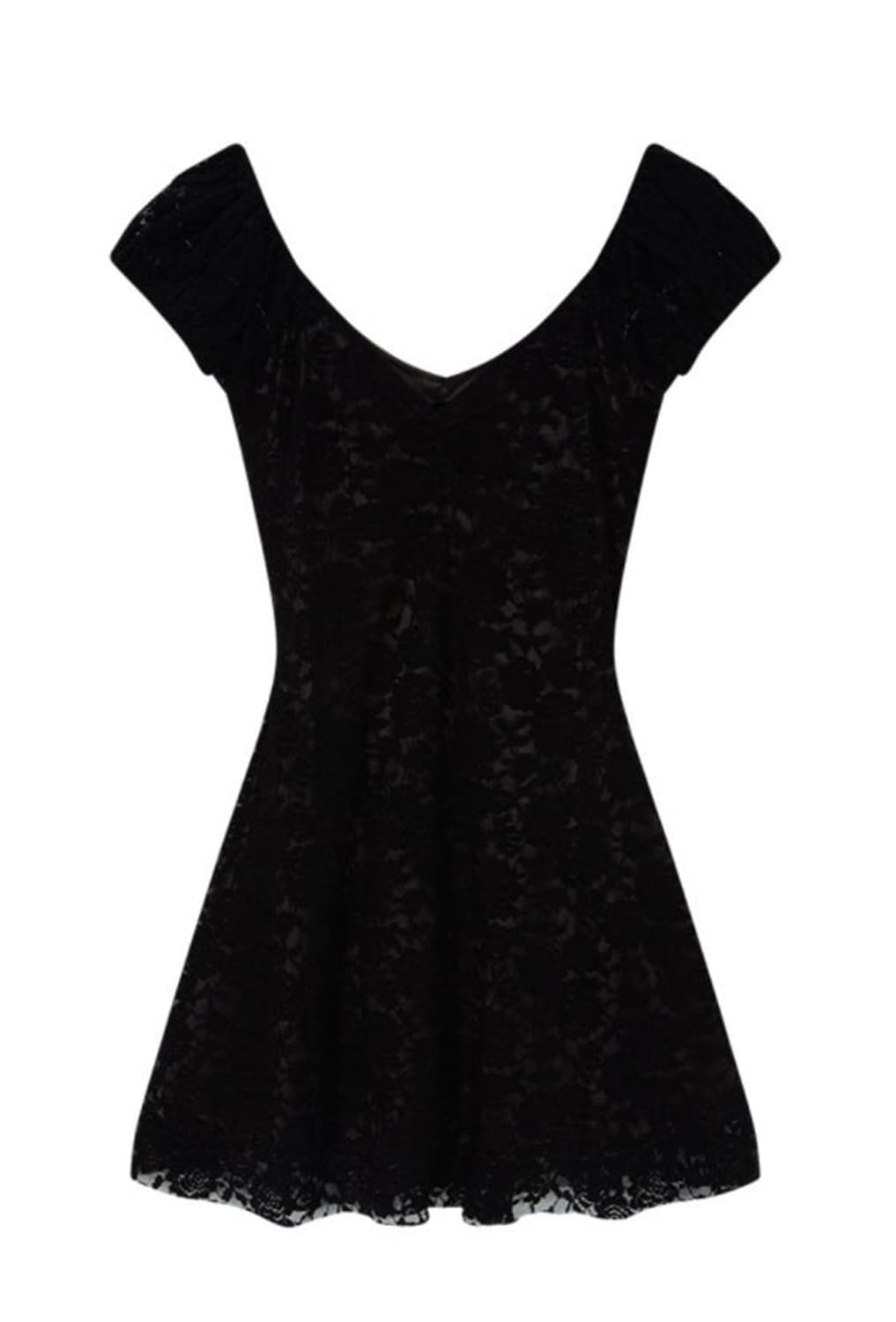 애즈온 플로라 레이스 퍼프 원피스 블랙 상품이미지2