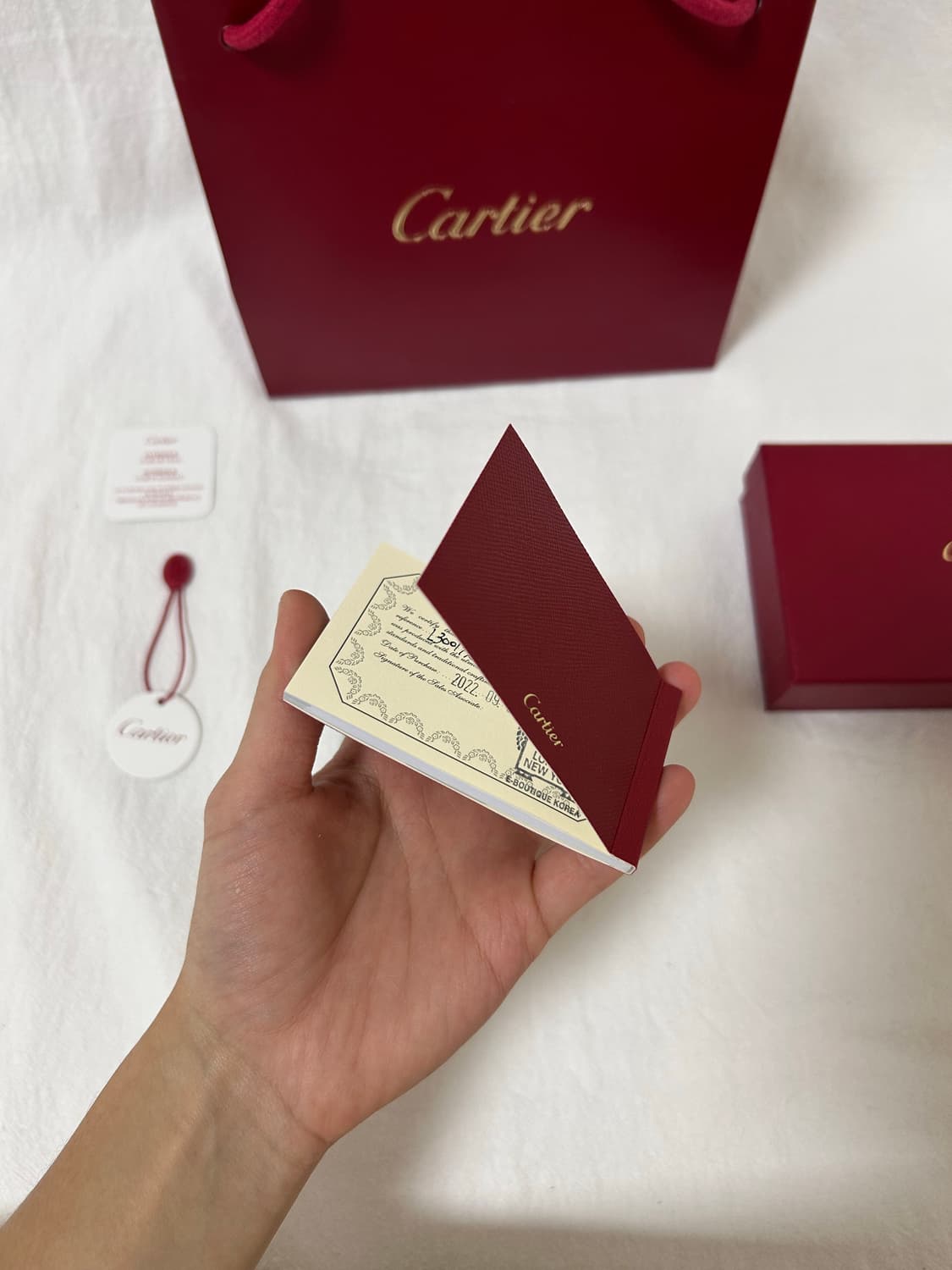 까르띠에 카드지갑 버건디 상품이미지5