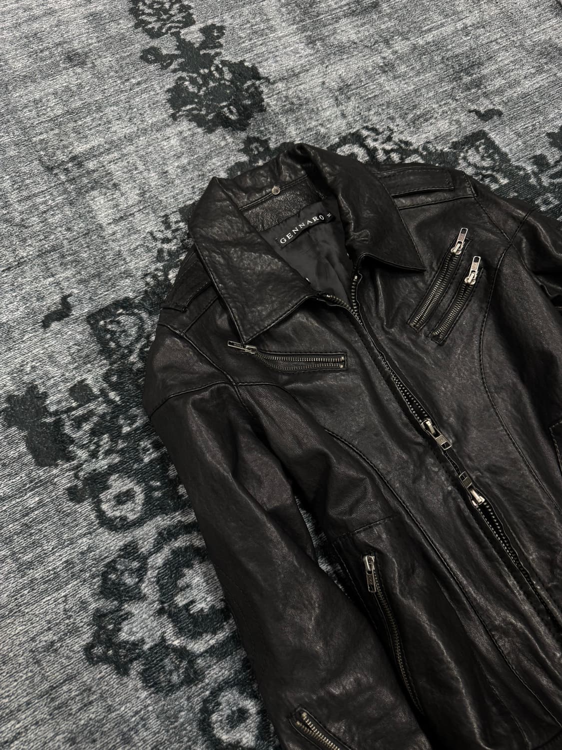 Gennaro 07aw lamb skin gimmick rider jac 상품이미지2