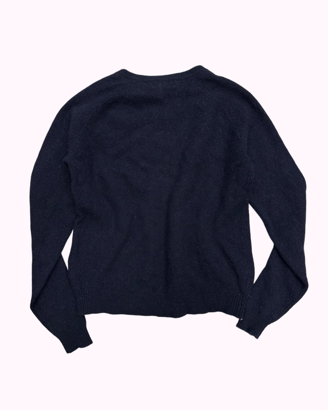 BEAMS navy wool argyle knit 상품이미지4