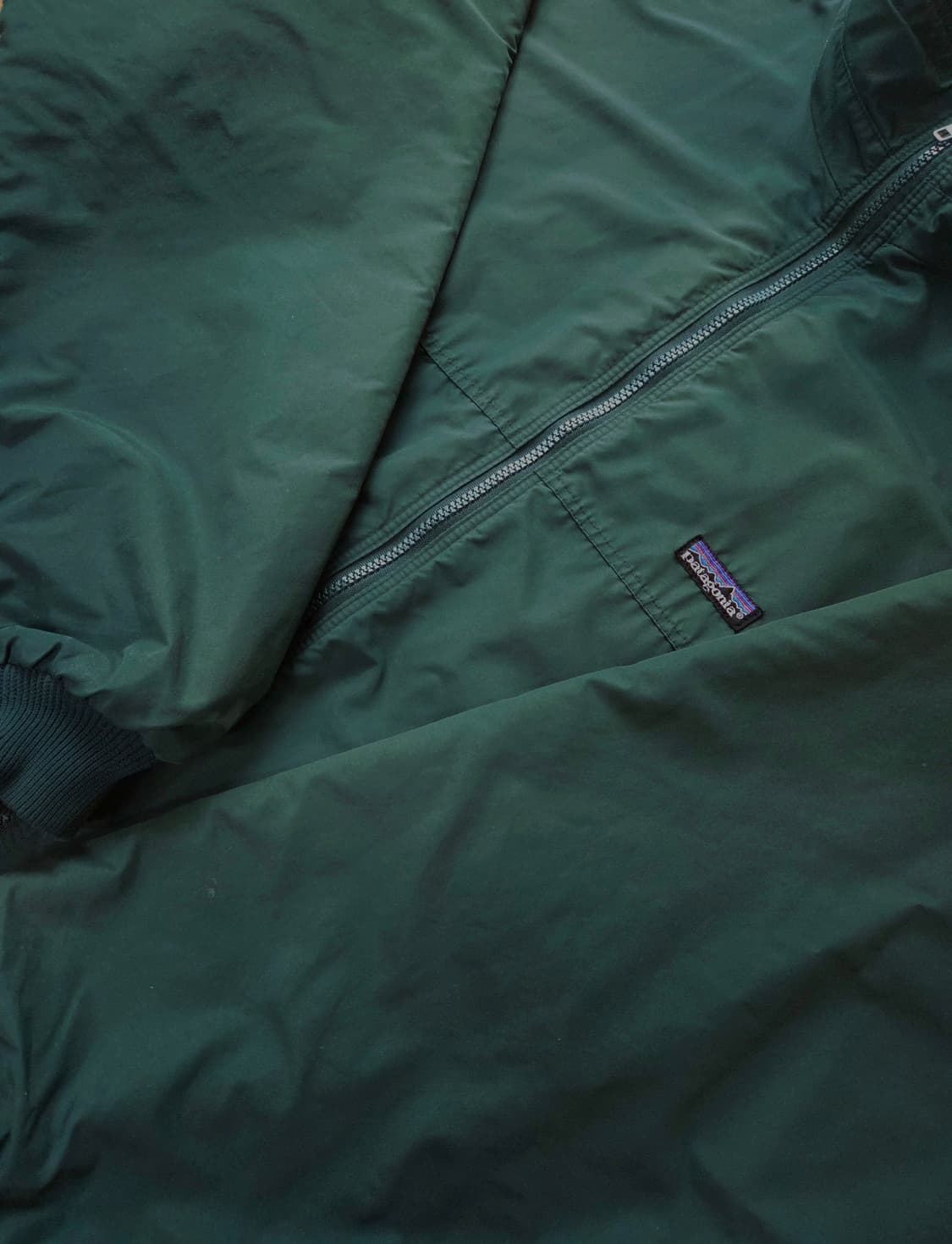 (XL)파타고니아(Rare) 빈티지그린 쉘 봄버 자켓 신칠라 플리스 상품이미지3