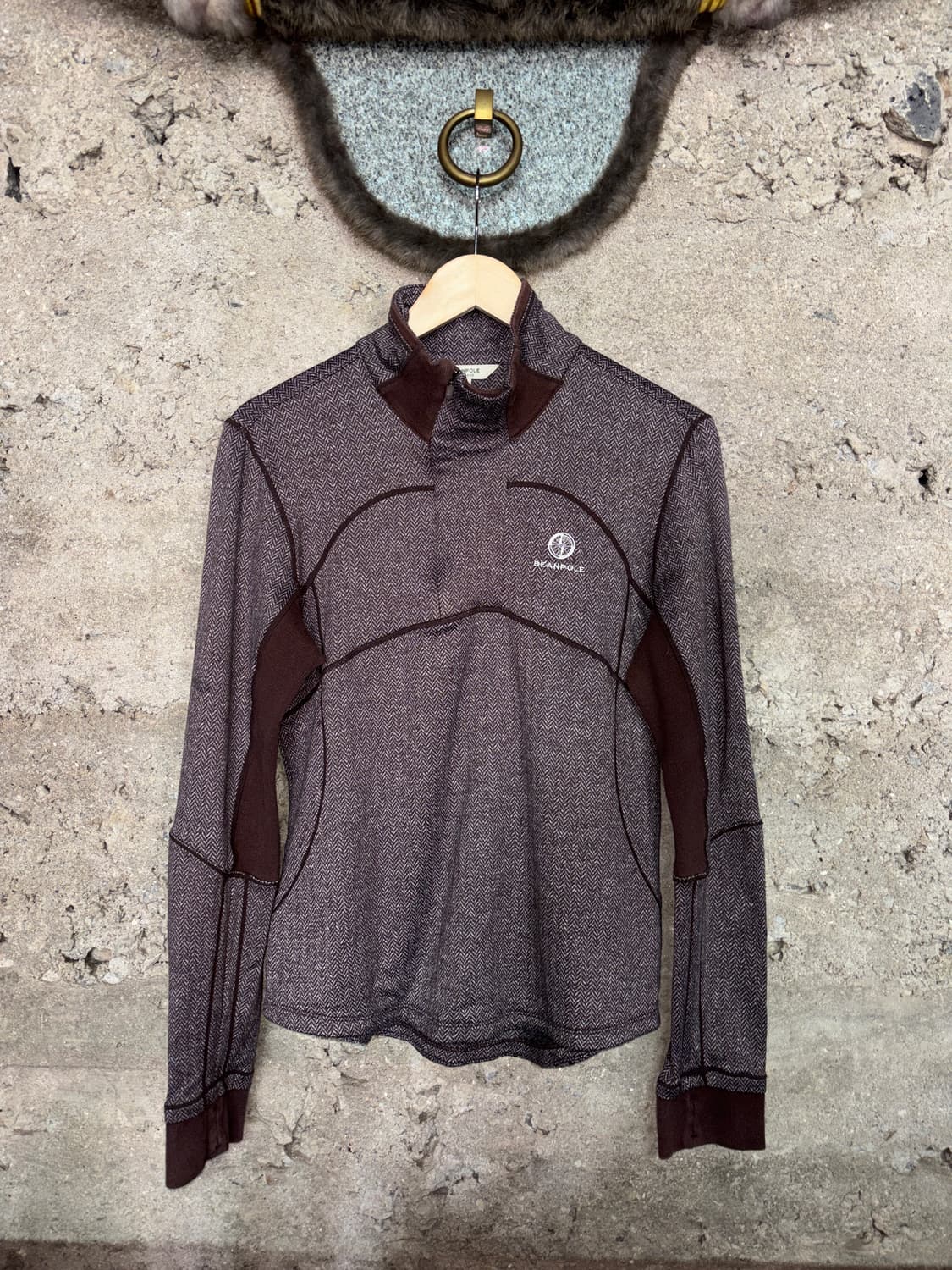 빈폴 헤링본 브라운 집업 티셔츠 상품이미지1