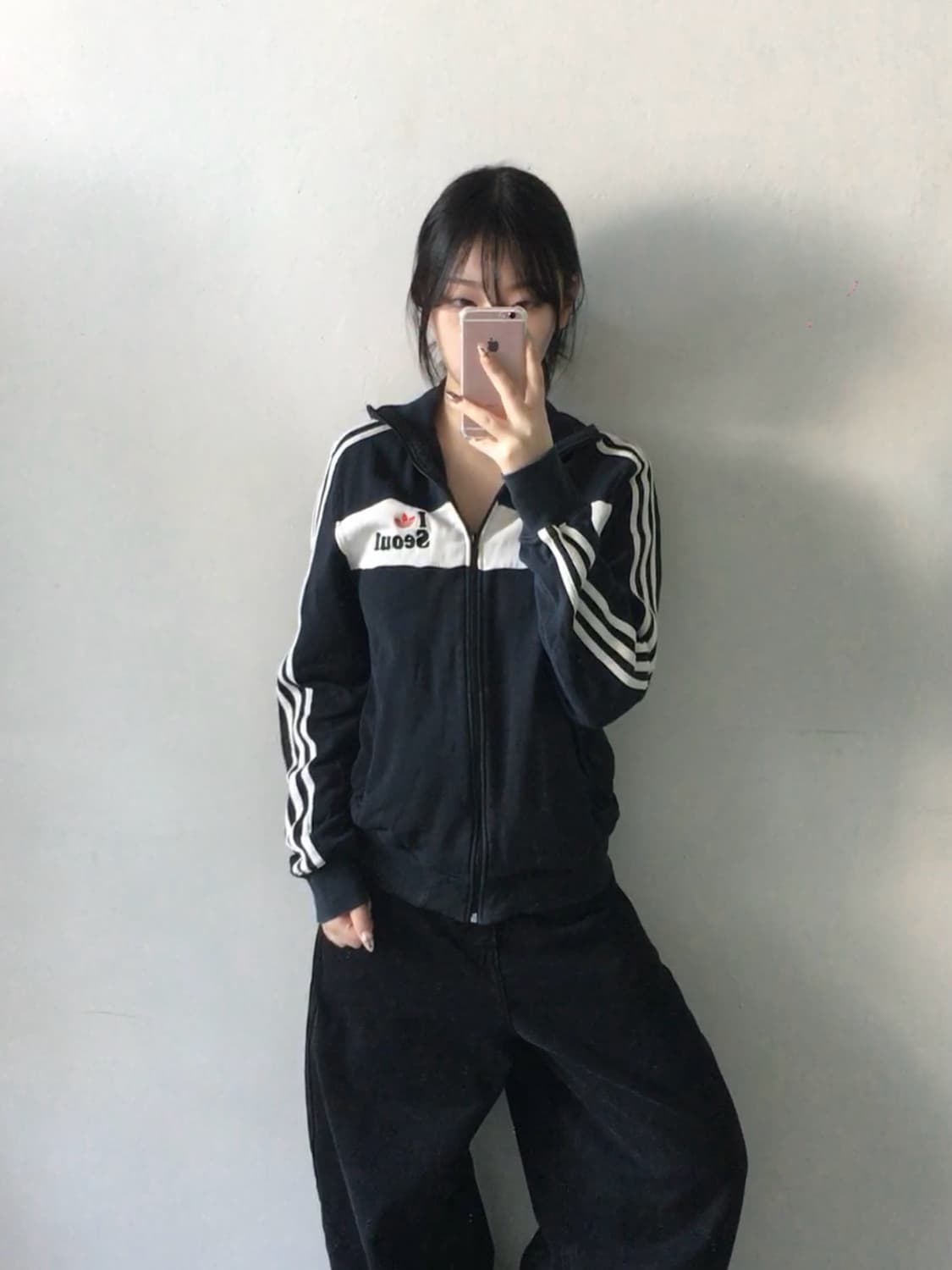 아디다스 배색 코튼집업 상품이미지1