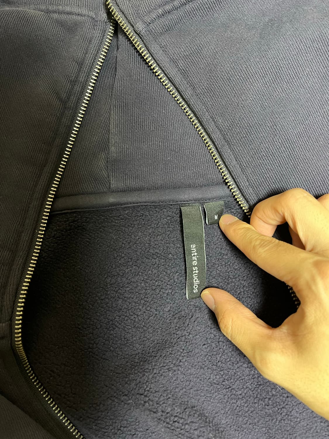 [M] 엔타이어 스튜디오 잉크 풀 집짚 헤비 워시드 후드집업 상품이미지3