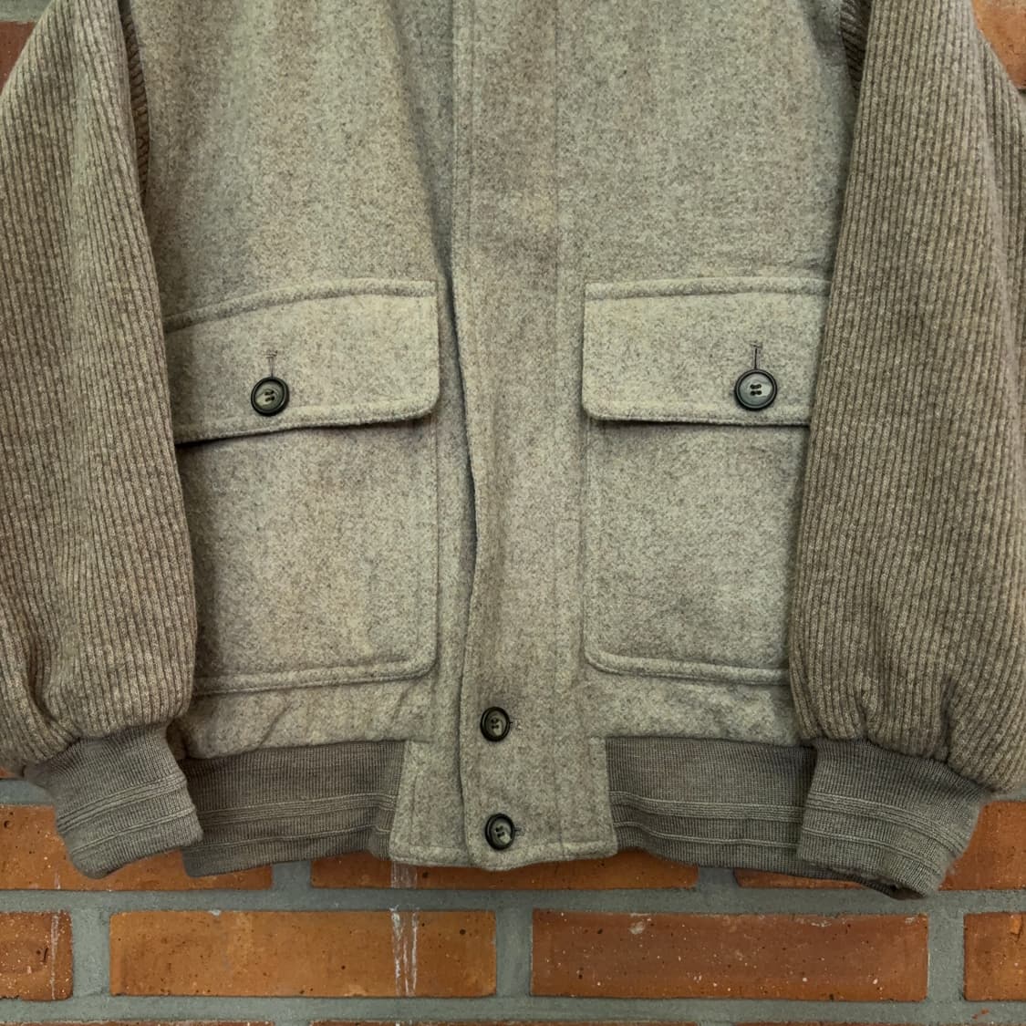 River Son 울 니트 슬리브 보머 자켓 상품이미지6